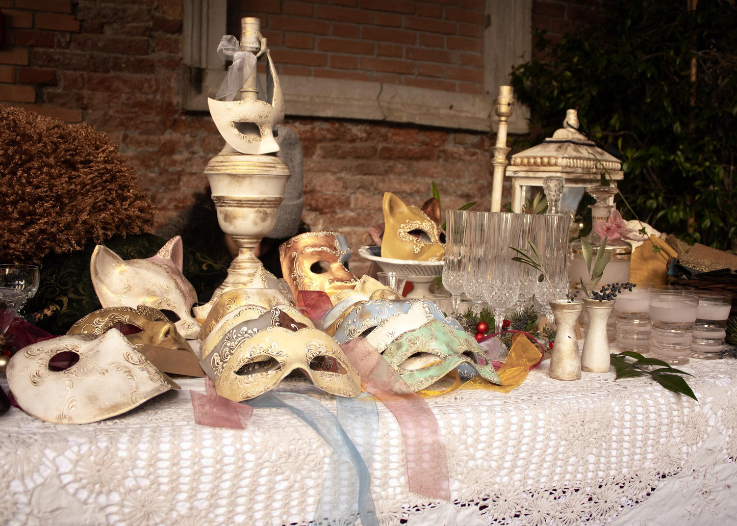 Maschera Veneziana Artigianale: Colombina Gatta