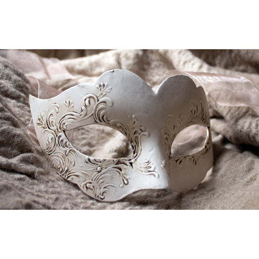 Maschera Veneziana Artigianale: Colombina Gesso