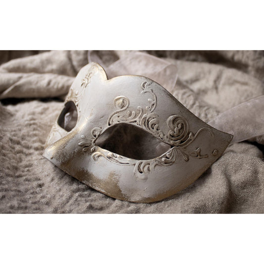 Maschera Veneziana Artigianale: Colombina Branca