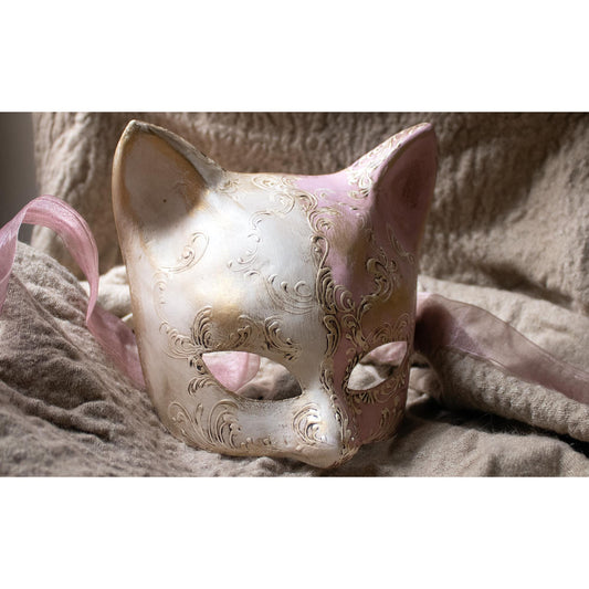 Maschera Veneziana Artigianale: Colombina Gatta