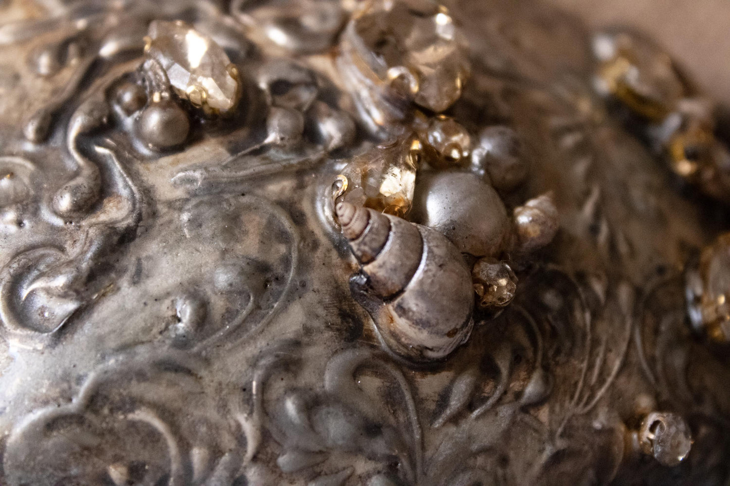 Maschera Veneziana "Volto Versailles Argento"