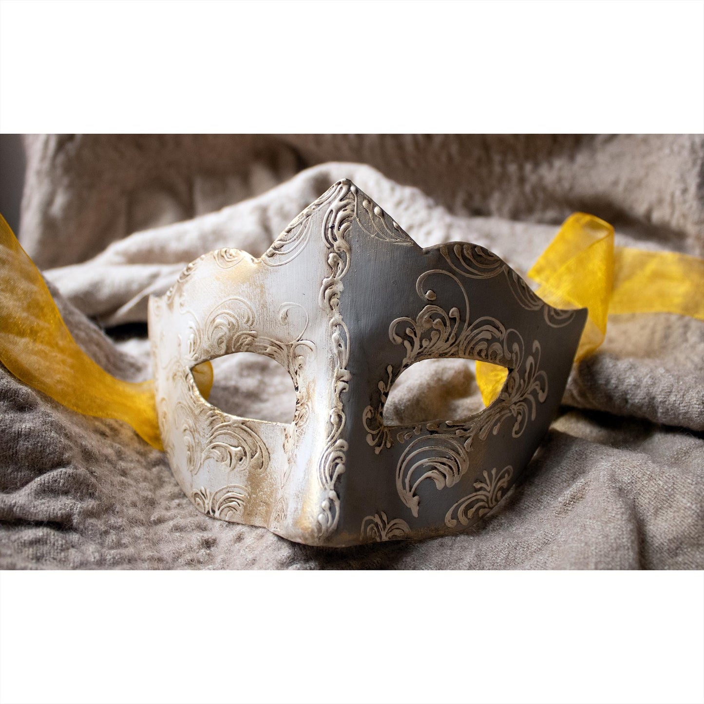 Maschera Veneziana Artigianale: Colombina Gris