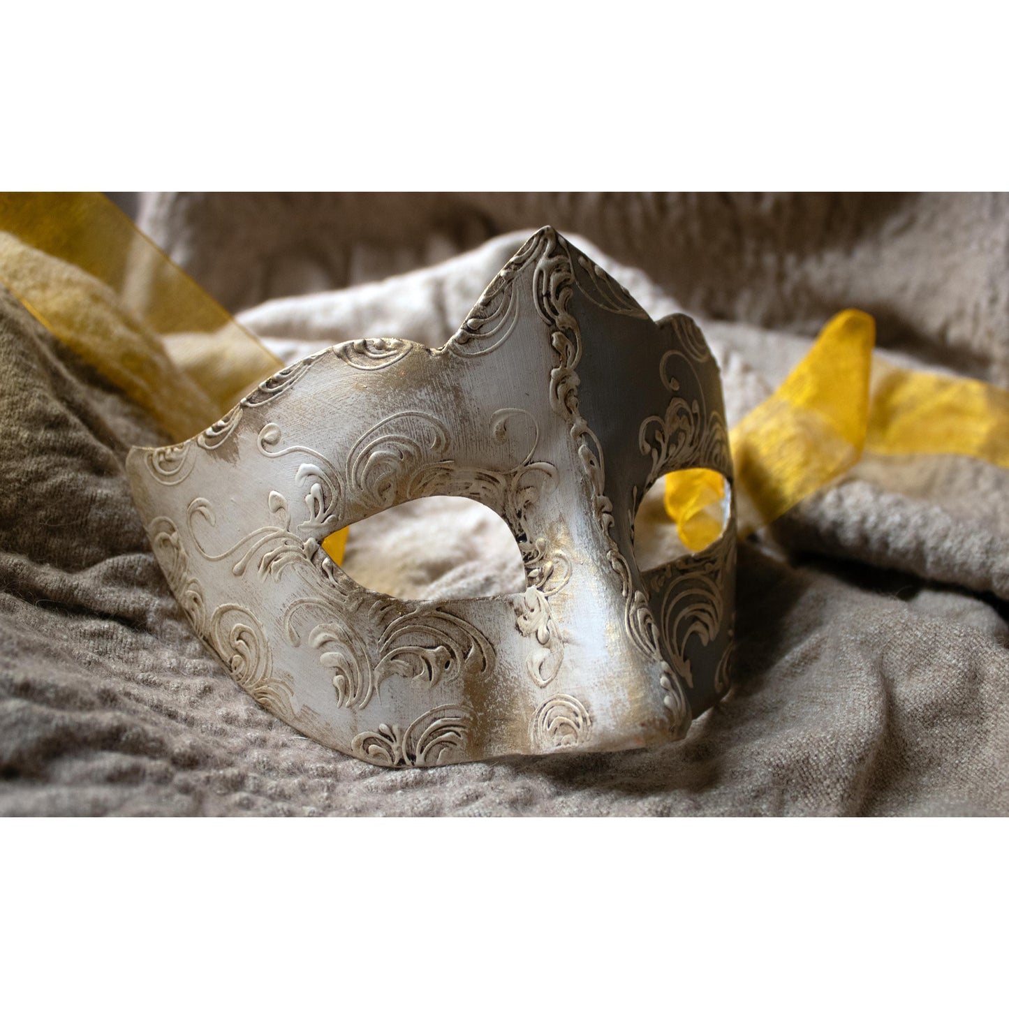 Maschera Veneziana Artigianale: Colombina Gris