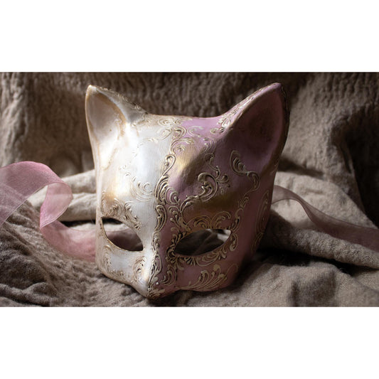 Maschera Veneziana Artigianale: Colombina Gatta