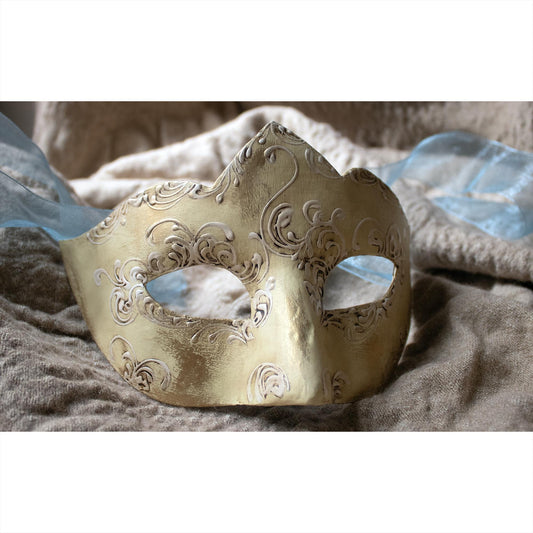 Maschera Veneziana Artigianale: Colombina Burro