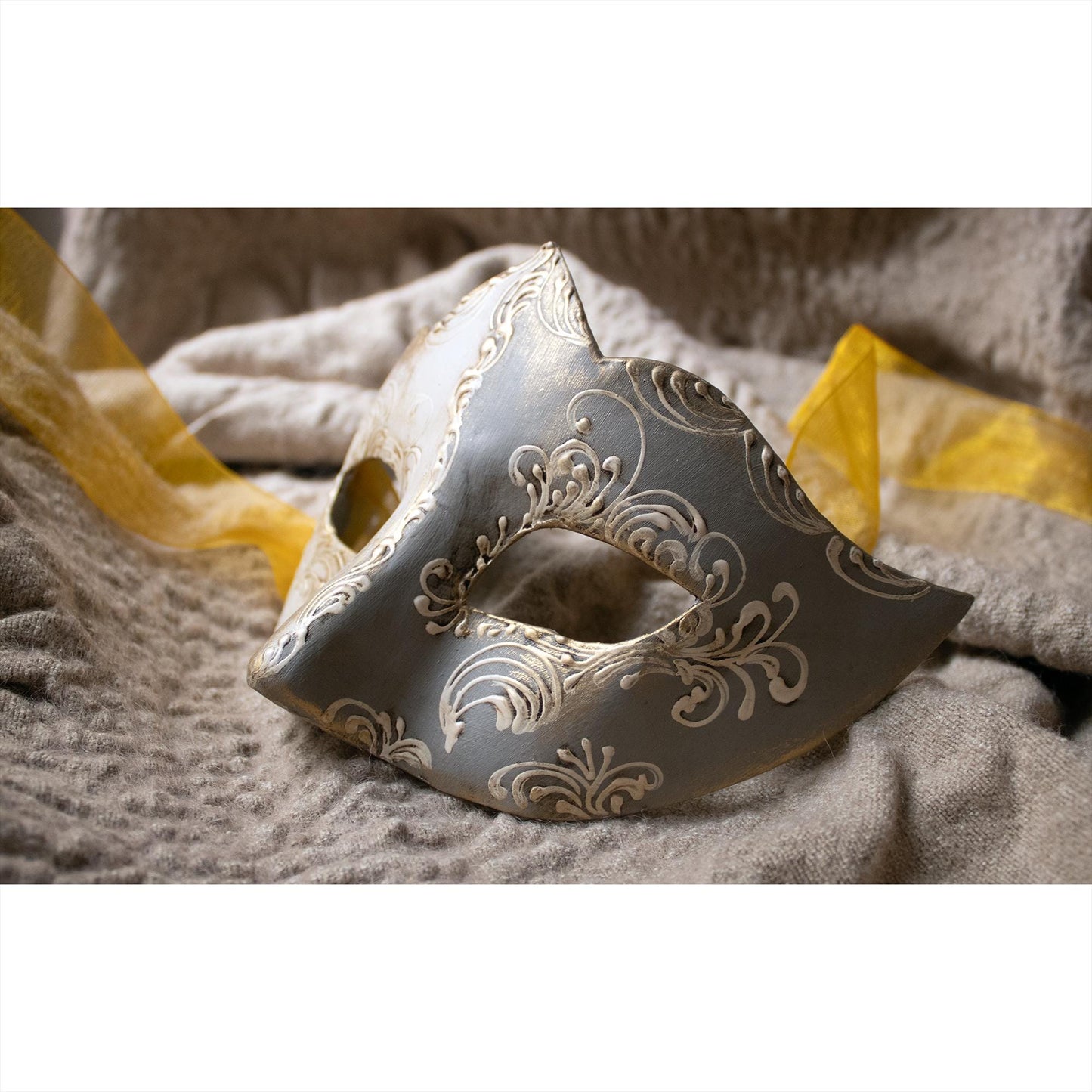 Maschera Veneziana Artigianale: Colombina Gris