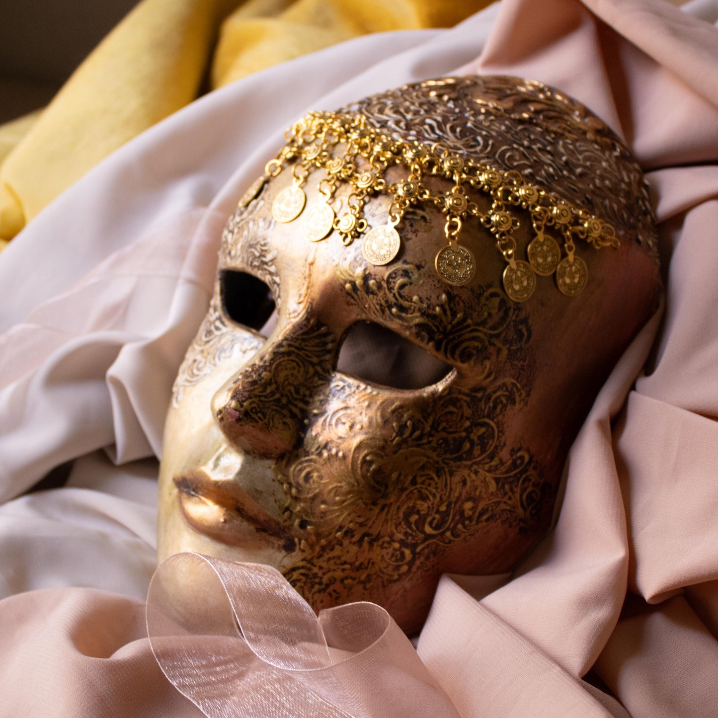 Maschera Veneziana "Principessa d'Oro"