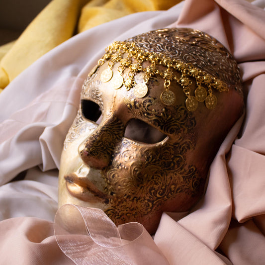 Maschera Veneziana "Principessa d'Oro"